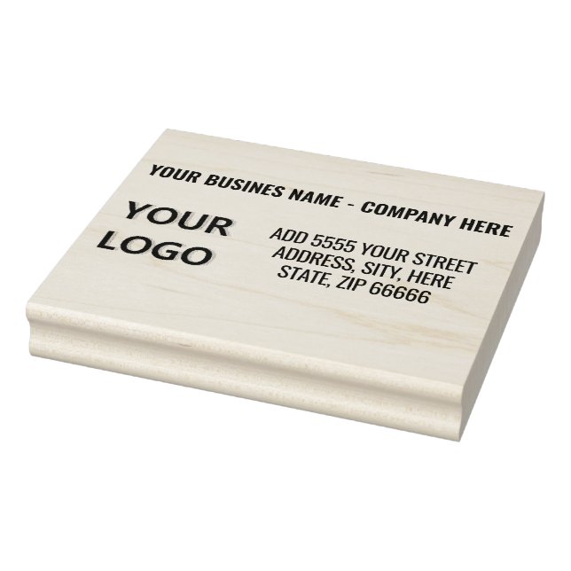 Logo or Photo Name Address Rubber Stamp Example (Stamp)