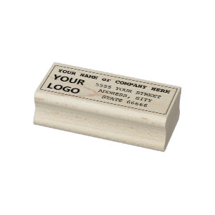 Logo or Photo Name Address Rubber Stamp Example
