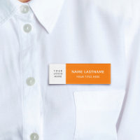 Logo Orange White Modern Minimalist Magnet Title