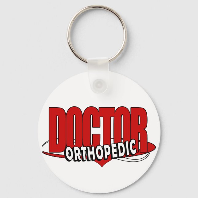 LOGO ORTHOPEDIC DOCTOR BIG RED LETTERS KEY RING (Front)
