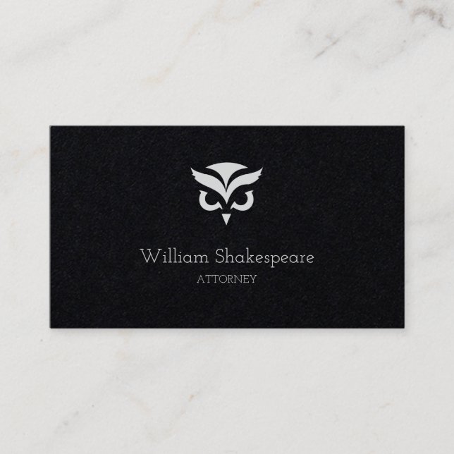 Logo Owl Bird Business Card (Front)