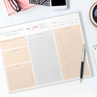 Logo Pastel Orange Modern Undated Daily Planner