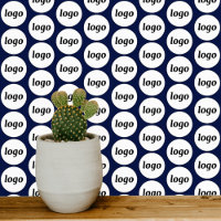Logo Pattern Business Navy Blue