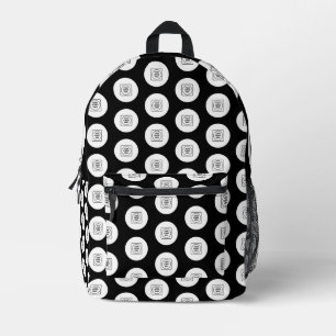 Logo Pattern Business Promotional Black Branding Printed Backpack
