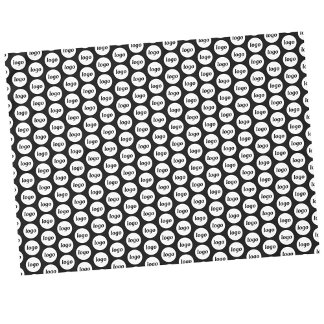 Logo Pattern Business Promotional Branding Black Tablecloth