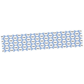 Logo Pattern Business Promotional Branding Blue Short Table Runner
