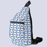 Logo Pattern Business Promotional Branding Blue Sling Bag<br><div class="desc">Add your own logo to this design.  Minimalist and professional.  Great for a promotional product for your employees,  staff,  clients and customers. Ideal for trade shows,  travel,  corporate or sporting events and giveaways. For other versions,  see the collection.</div>