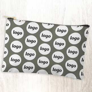 Logo Pattern Business Promotional Branding Green Accessory Pouch