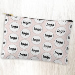 Logo Pattern Business Promotional Branding Pink Accessory Pouch<br><div class="desc">Add your own logo to this design.  Minimalist and professional.  Great for a promotional product for your employees,  staff,  clients and customers. Ideal for trade shows,  travel,  corporate or sporting events and giveaways. For other versions,  see the collection.</div>