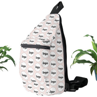 Logo Pattern Business Promotional Branding Pink Sling Bag