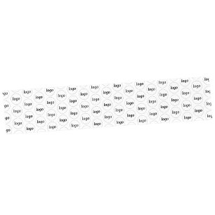 Logo Pattern Business Promotional Branding White Short Table Runner