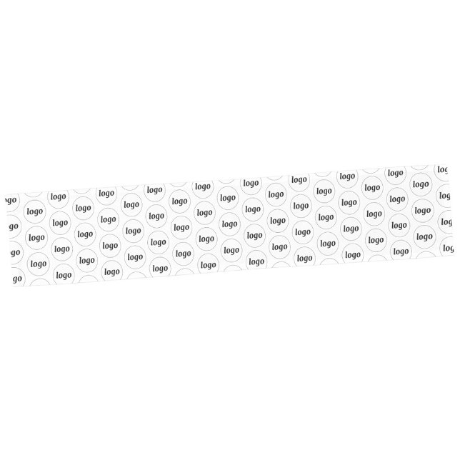 Logo Pattern Business Promotional Branding White Short Table Runner (Simple logo pattern business promotional white table runner)