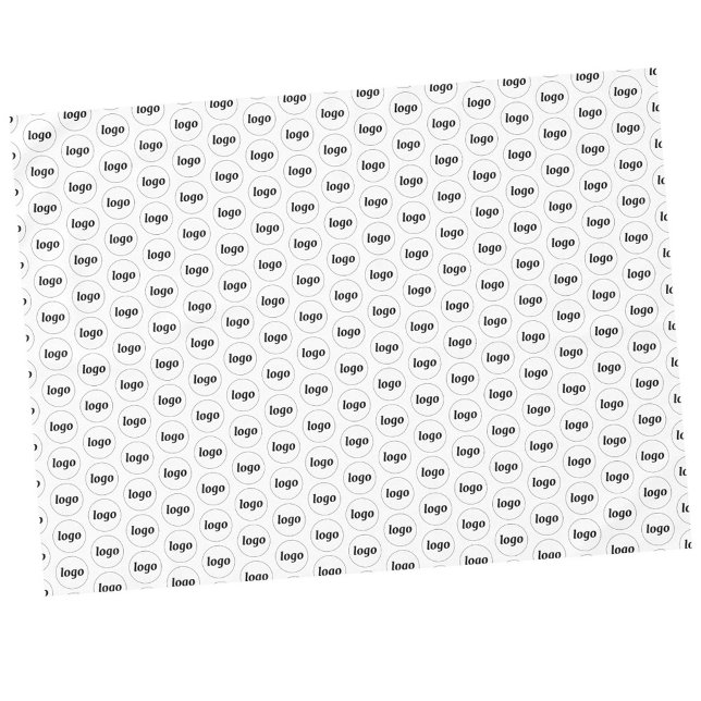 Logo Pattern Business Promotional Branding White Tablecloth (Simple logo pattern business promotional white tablecloth for trade shows, catering and events)