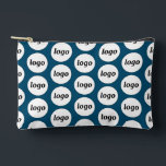 Logo Pattern Business Promotional Teal Green Accessory Pouch<br><div class="desc">Add your own logo to this design.  Minimalist and professional.  Great for a promotional product for your employees,  staff,  clients and customers. Ideal for trade shows,  travel,  corporate or sporting events and giveaways. For other versions,  see the collection.</div>