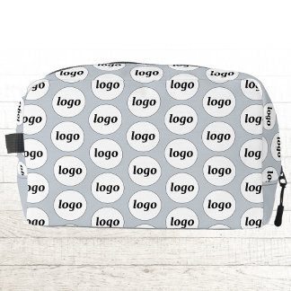 Logo Pattern Promotional Business Blue Dopp Kit