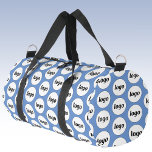 Logo Pattern Promotional Business Blue Duffle Bag<br><div class="desc">Add your own logo to this design.  Minimalist and professional.  Great for a promotional product for your employees,  staff,  clients and customers. Ideal for trade shows,  travel,  corporate or sporting events and giveaways. For other versions,  see the collection.</div>