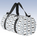 Logo Pattern Promotional Business Blue Duffle Bag<br><div class="desc">Add your own logo to this design.  Minimalist and professional.  Great for a promotional product for your employees,  staff,  clients and customers. Ideal for trade shows,  travel,  corporate or sporting events and giveaways. For other versions,  see the collection.</div>