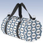 Logo Pattern Promotional Business Blue Duffle Bag<br><div class="desc">Add your own logo to this design.  Minimalist and professional.  Great for a promotional product for your employees,  staff,  clients and customers. Ideal for trade shows,  travel,  corporate or sporting events and giveaways. For other versions,  see the collection.</div>