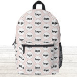 Logo Pattern Promotional Business Blush Pink Printed Backpack<br><div class="desc">Add your own logo to this design.  Minimalist and professional.  Great for a promotional product for your employees,  staff,  clients and customers. Ideal for trade shows,  travel,  corporate or sporting events and giveaways. For other versions,  see the collection.</div>