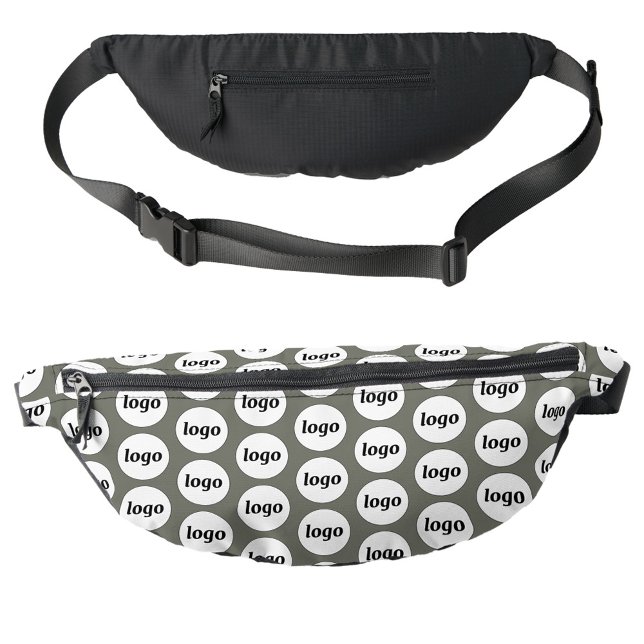 Logo Pattern Promotional Business Branding Green Bum Bags (Logo pattern business promotional branding fanny pack bag)