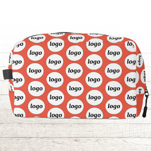 Logo Pattern Promotional Business Branding Orange Dopp Kit