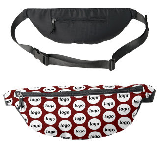 Logo Pattern Promotional Business Burgundy Red Bum Bags