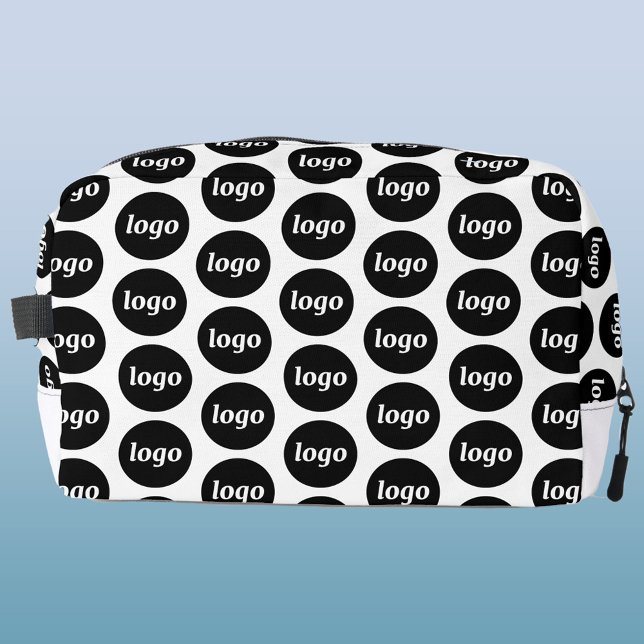 Logo Pattern Promotional Business Dopp Kit (Logo pattern business branding promotional zip bag)