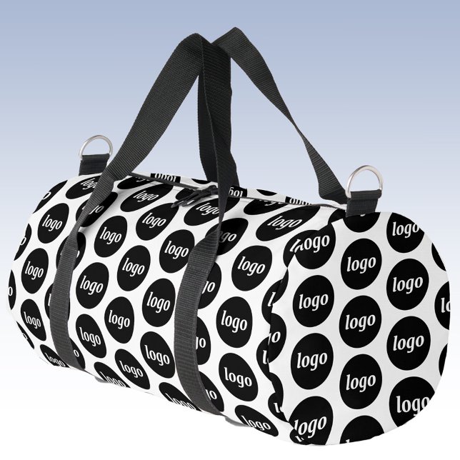 Logo Pattern Promotional Business Duffle Bag (Logo pattern business branding promotional duffel bag)