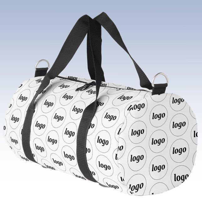 Logo Pattern Promotional Business Duffle Bag (Logo pattern business branding promotional duffel bag)