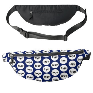 Logo Pattern Promotional Business Navy Blue Bum Bags