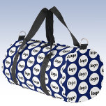 Logo Pattern Promotional Business Navy Blue Duffle Bag<br><div class="desc">Add your own logo to this design.  Minimalist and professional.  Great for a promotional product for your employees,  staff,  clients and customers. Ideal for trade shows,  travel,  corporate or sporting events and giveaways. For other versions,  see the collection.</div>