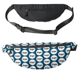Logo Pattern Promotional Business Teal Green Bum Bags