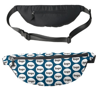 Logo Pattern Promotional Business Teal Green Bum Bags