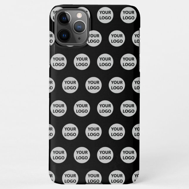 Logo Pattern Simple Logo Template Black iPhone Case (Back)