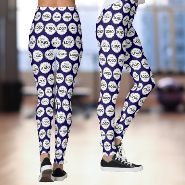 Logo Pattern Upload Navy Leggings (Creator Uploaded)