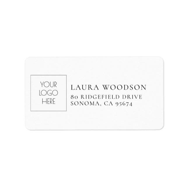 Logo Personalised Address Label (Front)