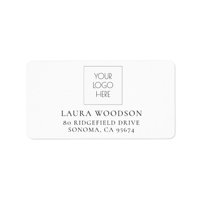Logo Personalised Address Label (Front)