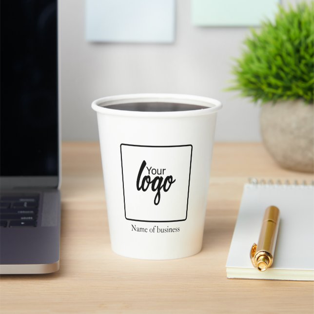 Logo Personalised Business Paper Cups (Insitu)