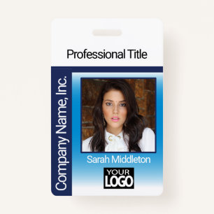 Logo Photo Badge - Blue ID Badge