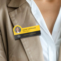 Logo Photo ID Modern Yellow Black Business Company