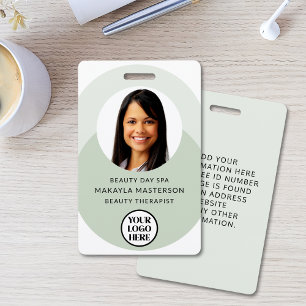 Logo Photo ID Sage Green Badge