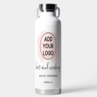 Logo pink brushstroke typography hair makeup