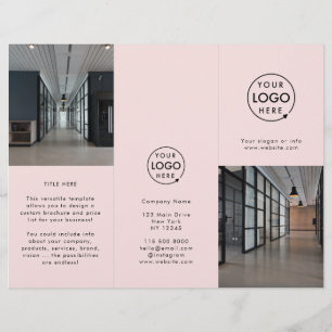 Logo Pink   Photo Price List Trifold Brochure