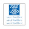Logo plus Business Address Label or 3 Lines Text