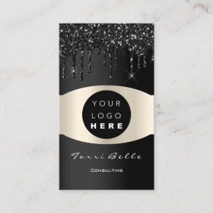 Logo Professional Black VIP Investment Consulting Business Card