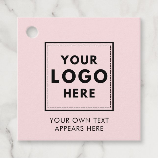 Logo Professional Business Pink  Favour Tags (Front)