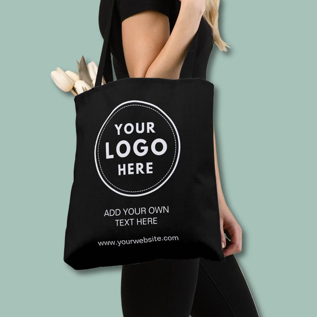 Logo professional business tote bag (Professional business logo tote bag with custom text.)