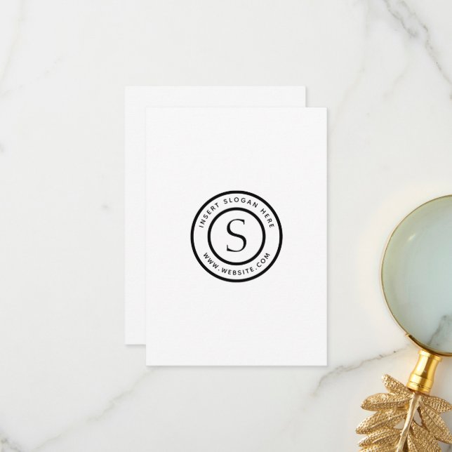 Logo Professional Plain Simple Modern Thank You Card (Front/Back In Situ)