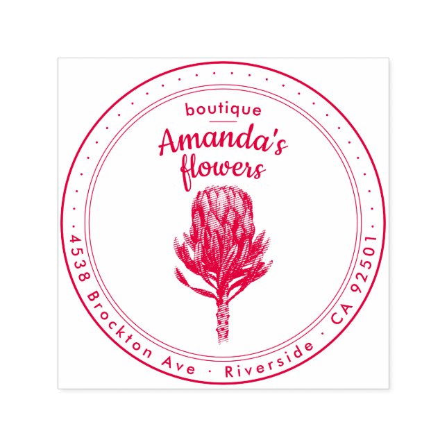 Logo Protea Self Inking Return Address Stamp (Design)