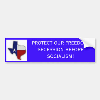 logo, PROTECT OUR FREEDOM! SECESSION BEFORE SOC... Bumper Sticker